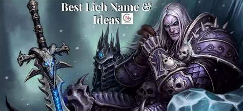 lich king name|coolest lich names.